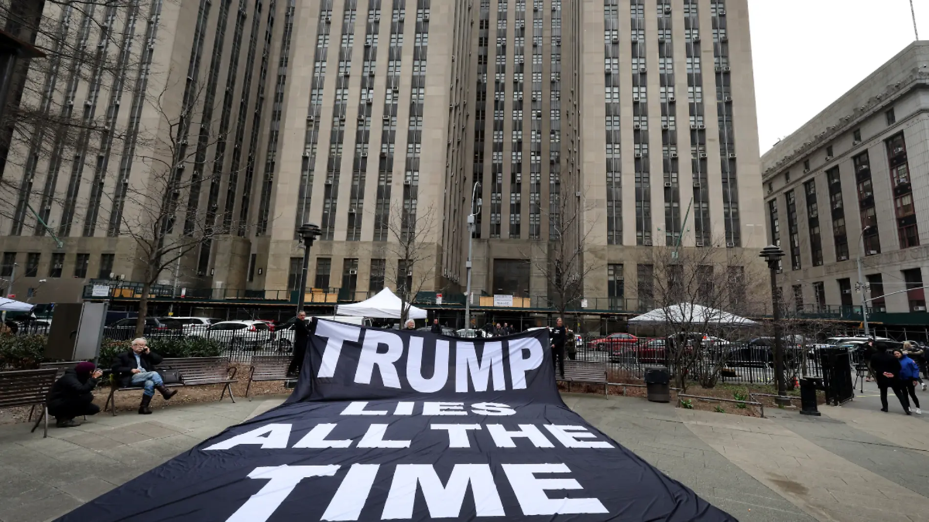 Protesta con Donald Trump en Nueva York